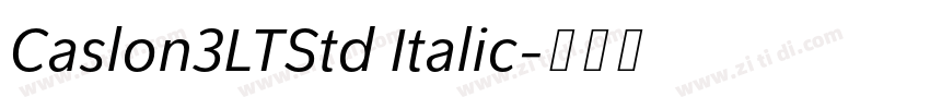 Caslon3LTStd Italic字体转换